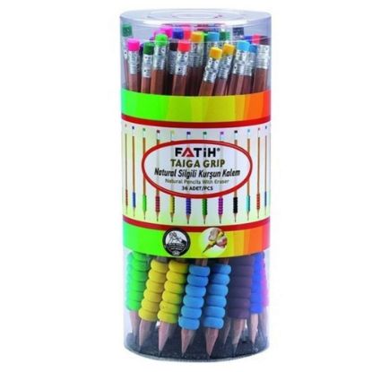 Fatih Kurşun Kalem Taiga Natural Renkli Eva Grip Silgili 36 LI resmi