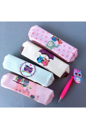 Unick Color Kalem Çantası Büyük Boy Baykuş 3498 resmi