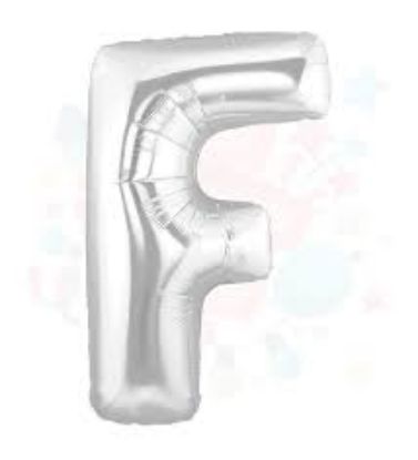 Nedi Balon Folyo 40 Harf Gümüş F 00849 resmi