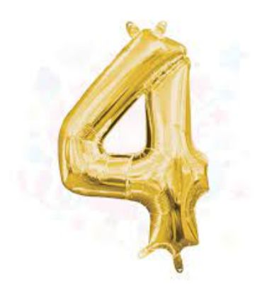 Nedi Balon Folyo 40 Rakam Altın 4 10775 resmi