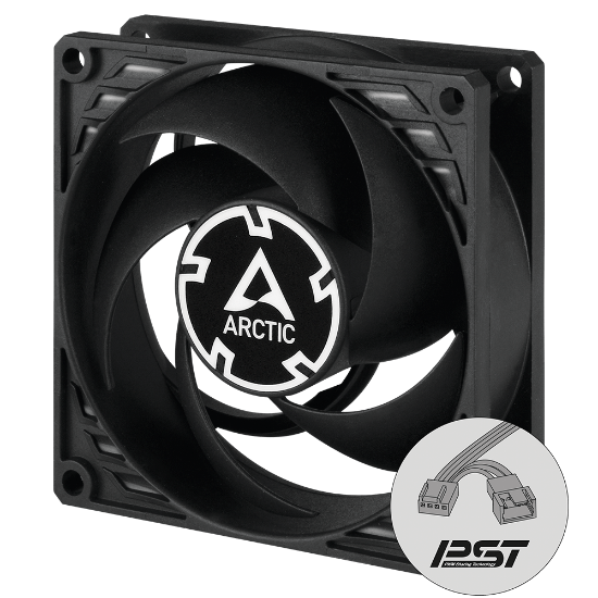 ARCTIC AR-ACFAN00150A P8 PWM PST 80mm Siyah Kanat Siyah Çerçeve Kasa Fanı resmi