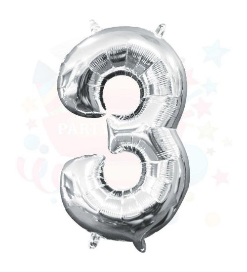 Nedi Balon Folyo 40 Rakam Gümüş 3 10764 resmi