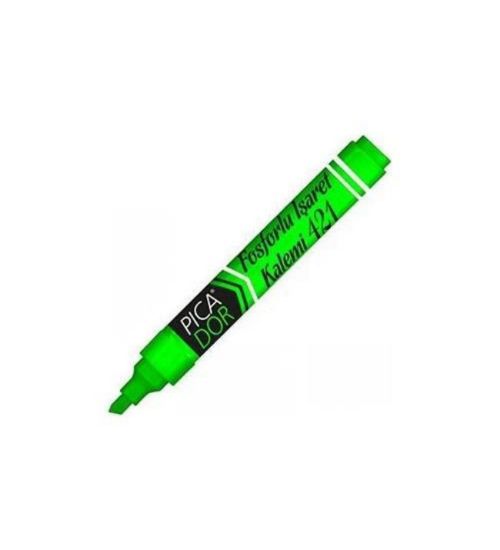 Picador Fosforlu Kalem Pastel Yeşil 421KX 082 (10 Adet) resmi