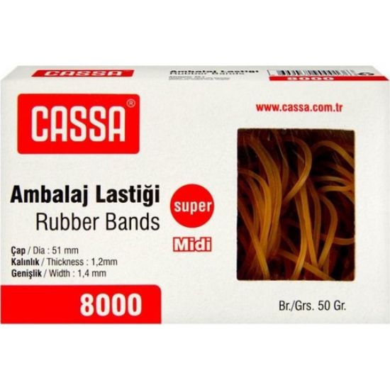 Cassa Ambalaj Lastiği %100 Kauçuk 50 GR Midi 8000 resmi