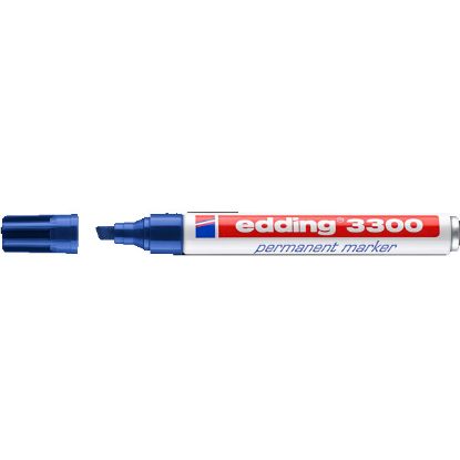 Edding Markör Permanent Kesik Uçlu 1-5 MM Mavi 3300 (10 Adet) resmi