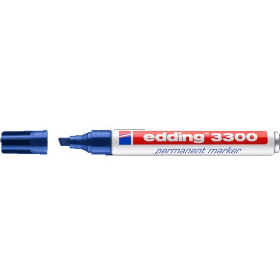 Edding Markör Permanent Kesik Uçlu 1-5 MM Mavi 3300 (10 Adet) resmi