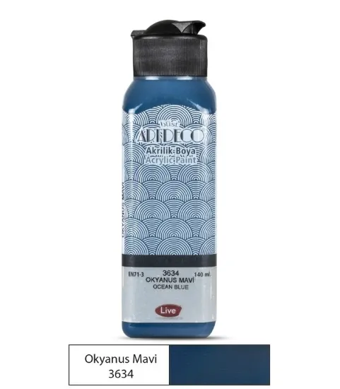 Artdeco Akrilik Boya 140 Ml Okyanus Mavi 3634 resmi