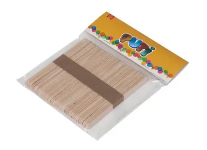 Puti Ahşap Küçük Dil Çubuğu Natural 50 Li 4599 resmi