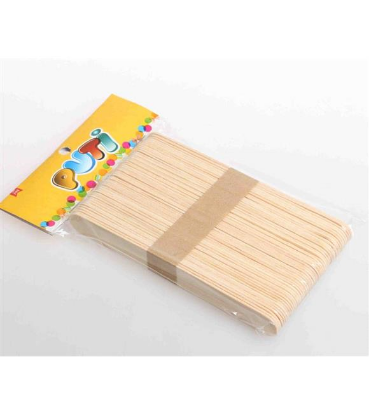 Puti Ahşap Büyük Dil Çubuğu Natural 50 Lİ 4612 resmi