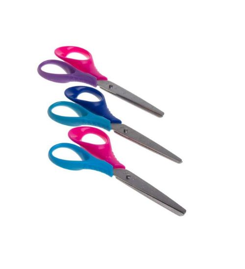 Puti Okul Makası Cetvelli Çift Renk 02002 resmi