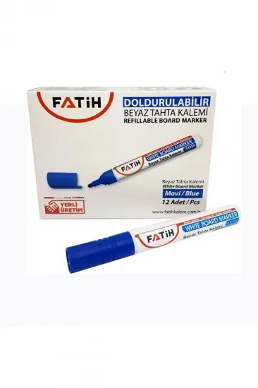 Fatih Tahta Kalemi Doldurulabilir Mavi 34350 (12 Adet) resmi