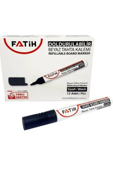 Fatih Tahta Kalemi Doldurulabilir Siyah 34355 (12 Adet) resmi