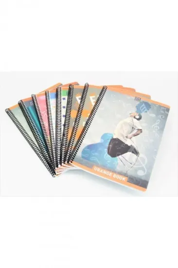 Gıpta Orange Book Spiralli Offset Plastik Defter A4 120 YP Çizgili 4954 (12 Adet) resmi