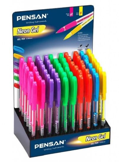 Pensan Tükenmez Kalem Jel Pvc 1.0 MM Neon 60 LI Stand 2290 (60 Adet) resmi