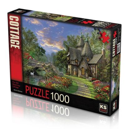 Ks Games Puzzle 1000 Parça Theold Waterway Cottage Dominic Davison 11355 resmi