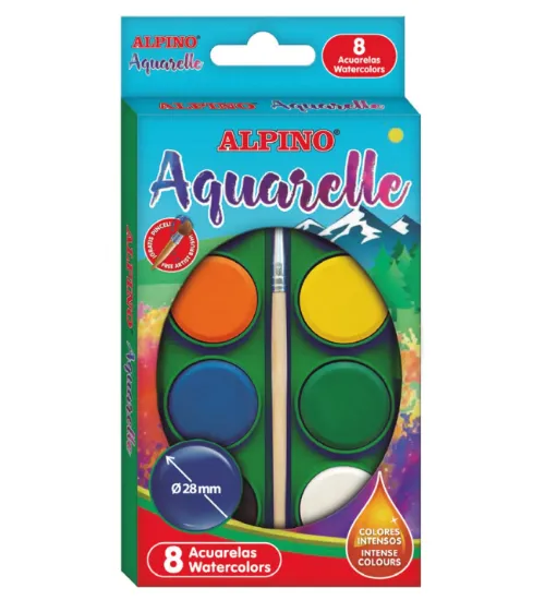 Alpino Sulu Boya 8 Renk AQ-08 resmi