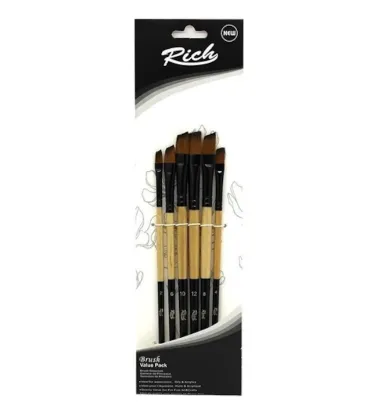 Rich Fırça Yeni Seri 04 Yan Kesik 6 Lı Set 11219 resmi