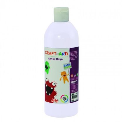 Craft And Arts Akrilik Boya 500 ML Beyaz U1560-BE resmi