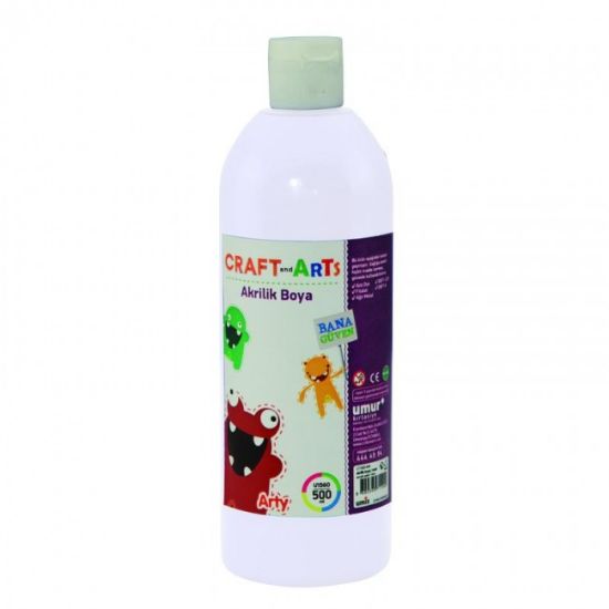 Craft And Arts Akrilik Boya 500 ML Beyaz U1560-BE resmi