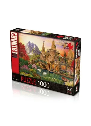 Ks Games Puzzle 1000 Parça Castle land 20568 resmi