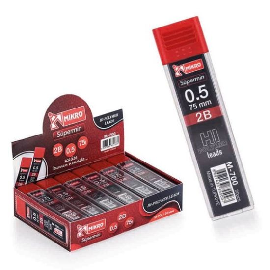 Mikro Kalem Ucu (Min) 75 MM 2B 0.5 MM M-700 (24 Adet) resmi