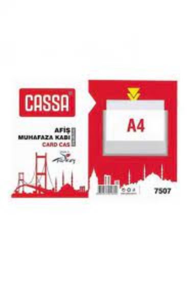 Cassa Tabela Poşeti (Afiş Muhafaza Kabı A4) 210x297 MM Şeffaf 7507 (10 Adet) resmi