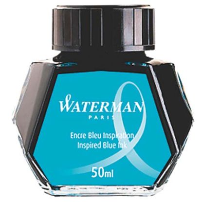 Waterman Dolma Kalem Mürekkebi Cam Şişede 50 ML Deniz Mavi S0110810 resmi