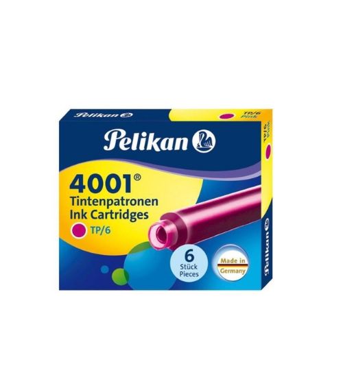 Pelikan Dolma Kalem Kartuşu Küçük Pembe 6 LI 4001 resmi