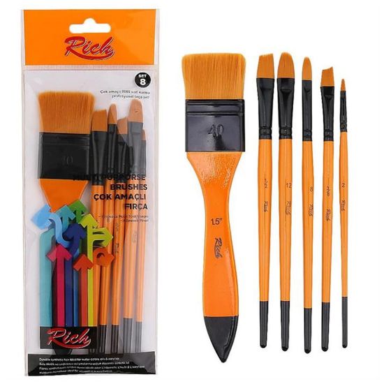 Rich Zemin Fırça Karma Set 6 Lı set 8 resmi