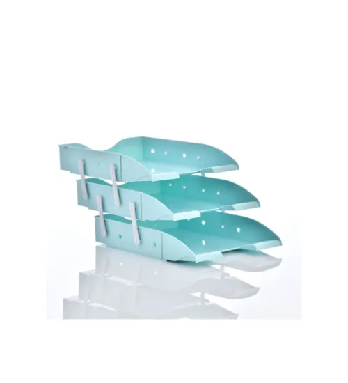 Ops Evrak Rafı Hareketli 3 LÜ Pastel Mavi RF 303 resmi