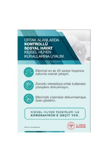 Ekstrafix Ortak Alanlarda Kontrollü Sosyal Hayat Afiş 35x50 resmi