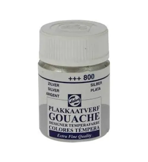 Talens Guaj Boya 16 ML Silver (Gümüş) 800 (10 Adet) resmi