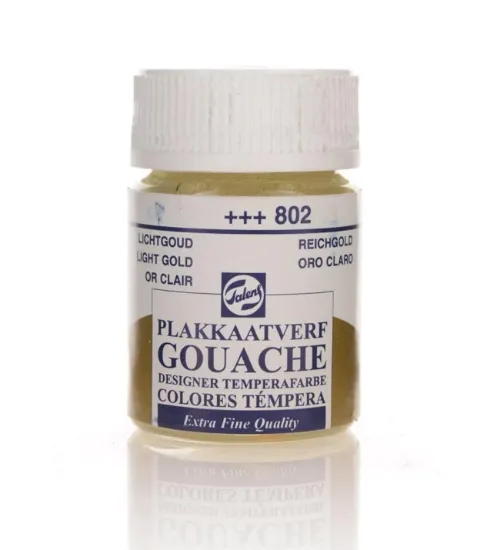 Talens Guaj Boya 16 ML Light Gold (Parlak Altın) 802 (10 Adet) resmi