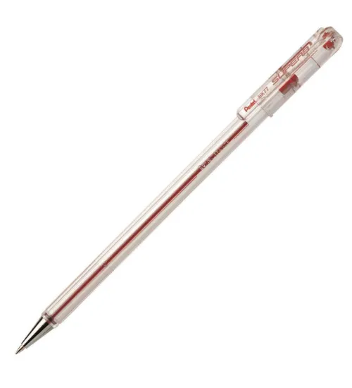 Pentel Tükenmez Kalem 0.7 MM Kırmızı BK77-B (12 Adet) resmi