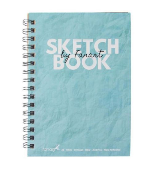 Fanart Academy Sketch Book 120 GR Spiralli 50 YP A5 Turkuaz 8671 resmi