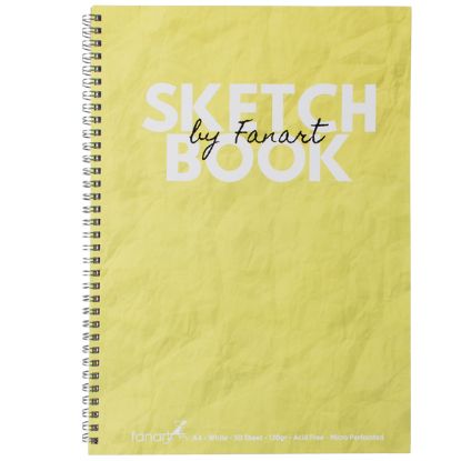Fanart Academy Sketch Book 120 GR Spiralli 50 YP A4 Sarı 8674 resmi
