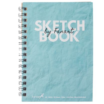 Fanart Academy Sketch Book 120 GR Spiralli 50 YP A6 Turkuaz 8671 resmi