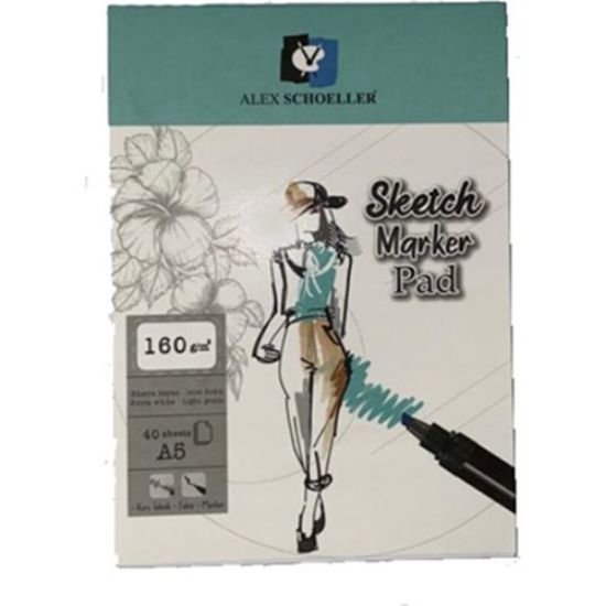 Alex Schoeller Sketch Marker Pad A5 160 GR 40 Lı ALX:943 resmi