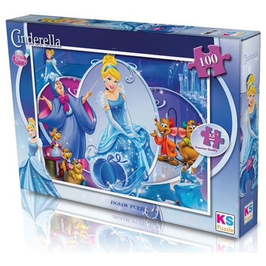 Ks Games Puzzle 100 Parça Cinderella 714 resmi