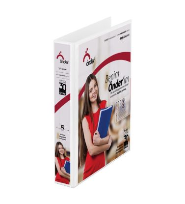Önder Sunum Klasörü 2 Halkalı 70 MM A4 Beyaz 2007-5 resmi