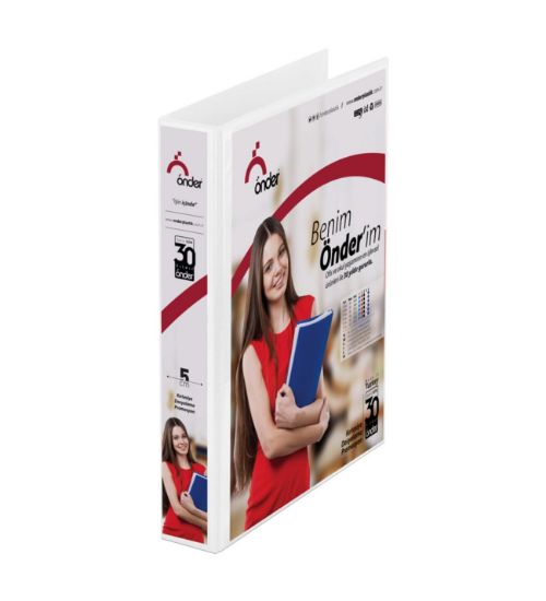 Önder Sunum Klasörü 2 Halkalı 70 MM A4 Beyaz 2007-5 resmi