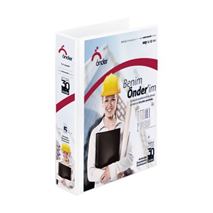 Önder Sunum Klasörü 4 Halkalı 90 MM A4 Beyaz 2019-5 resmi