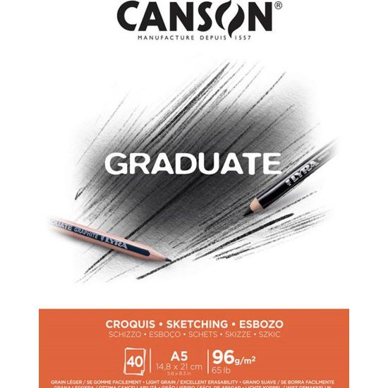 Canson Eskiz Bloğu Graduate Croquıs 40 Syf A5 96 GR resmi
