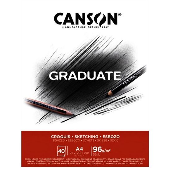 Canson Eskiz Bloğu Graduate Croquıs 40 Syf A4 96 GR resmi
