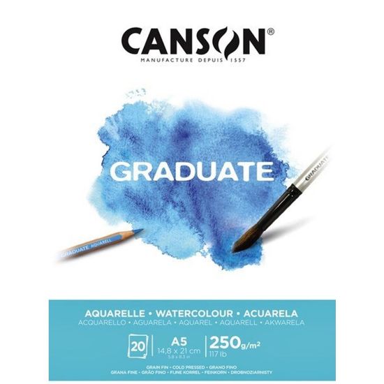 Canson Sulu Boya Bloğu Graduate 20 Syf A5 250 GR resmi