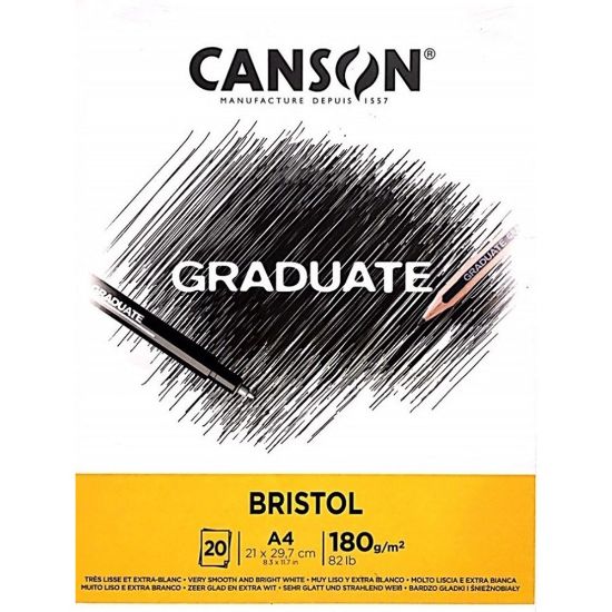 Canson Çizim Bloğu Graduate Cangrad Bristol 20 Syf A4 180 GR resmi
