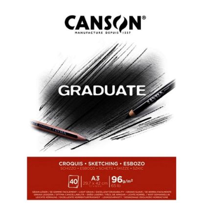 Canson Eskiz Bloğu Graduate Croquıs 40 Syf A3 96 GR resmi