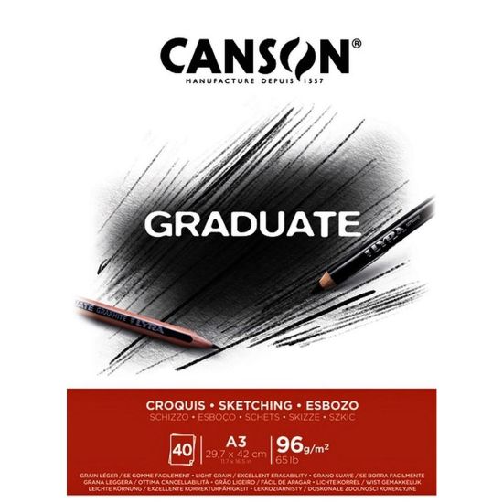 Canson Eskiz Bloğu Graduate Croquıs 40 Syf A3 96 GR resmi