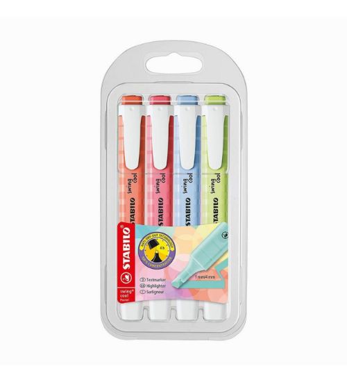 Stabilo Fosforlu Kalem Swing Cool Kalem Tipi Pastel 4 LÜ 275/4-08-1 resmi