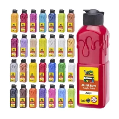 Nova Color Akrilik Boya 250 GR Kırmızı NC-3011 resmi